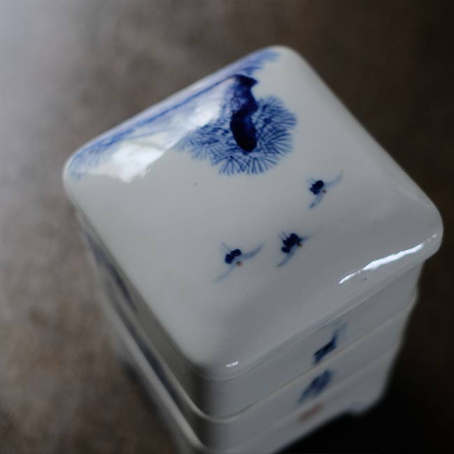 松に鶴 三段重