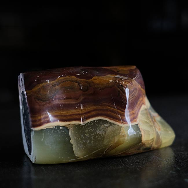 縞瑪瑙 オニキス 鑑賞石