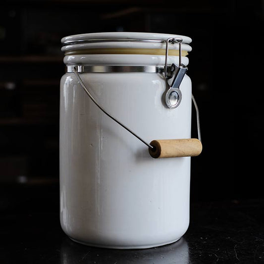 White porcelain container
