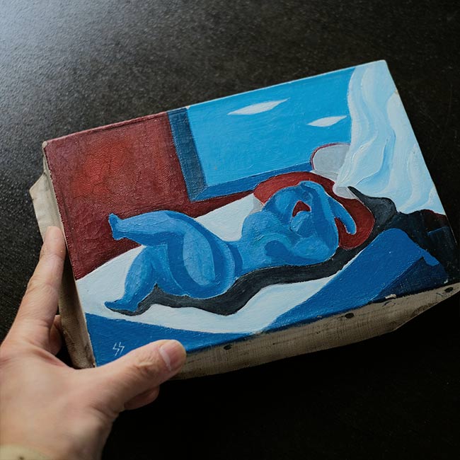 油彩画「横たわる女性」 – zakka store towi