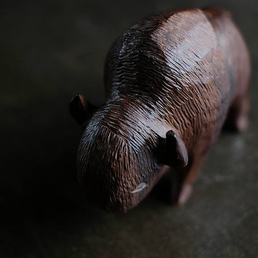 Wooden carved bison
