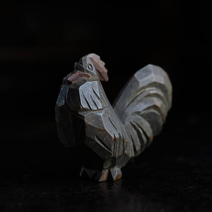 木彫りの雄鶏