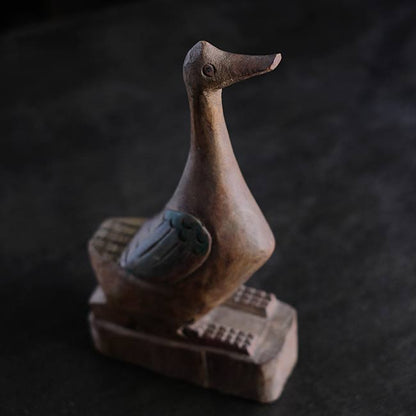 Carved wooden goose