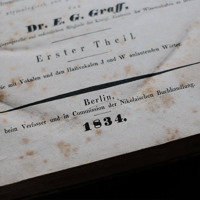 1830年代のドイツ語辞書（ディスプレイブック）