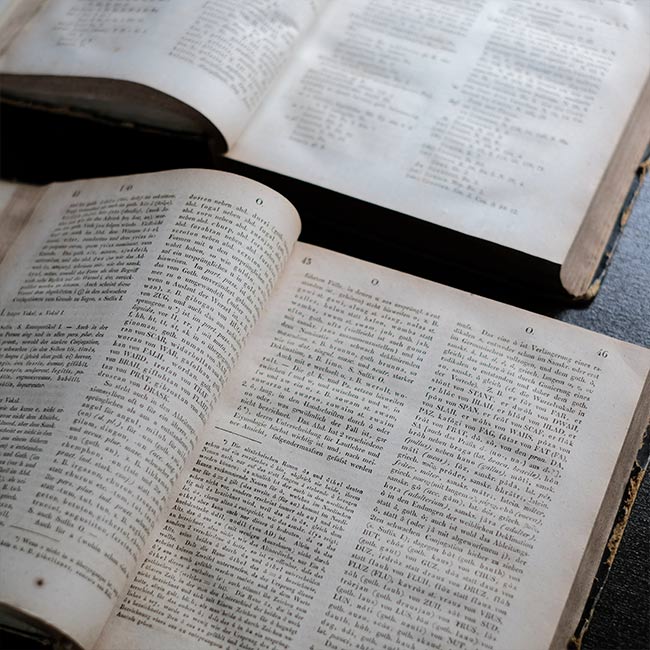 1830年代のドイツ語辞書（ディスプレイブック）