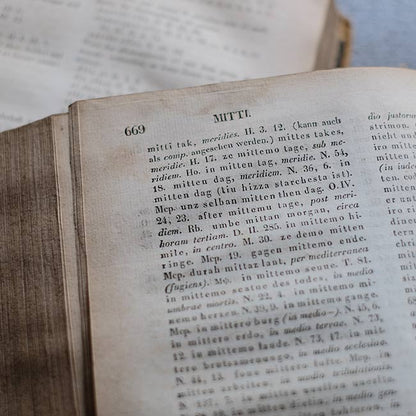 1830年代のドイツ語辞書（ディスプレイブック）