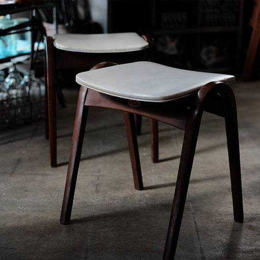 Akita Woodworking Stacking Stool (Ivory)