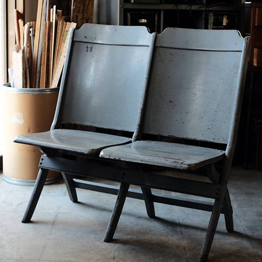 Heywood Wakefield 2-seater folding chair