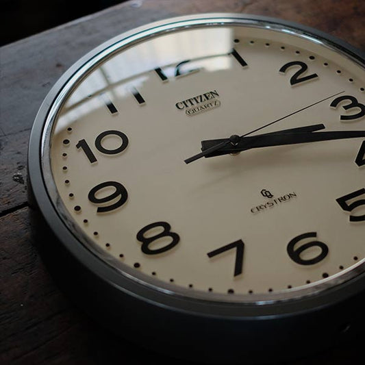 CITIZEN Crystro Wall Clock with Battery-Operated Quartz Movement Replaced
