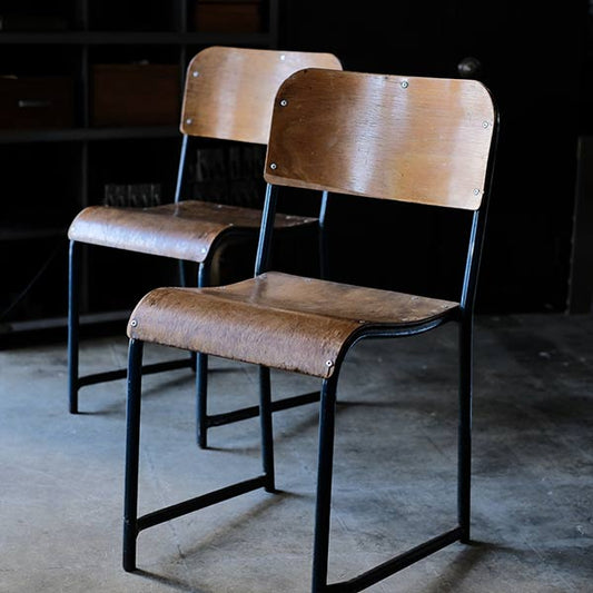 Dutch blue iron-leg chair