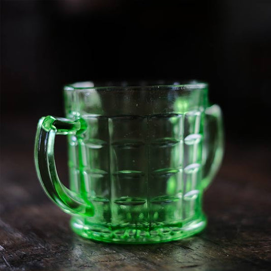 Hazel Atlas Uranium Glass Mug
