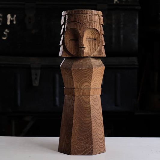 Hokkaido Ainu wooden carved Nipopo doll large