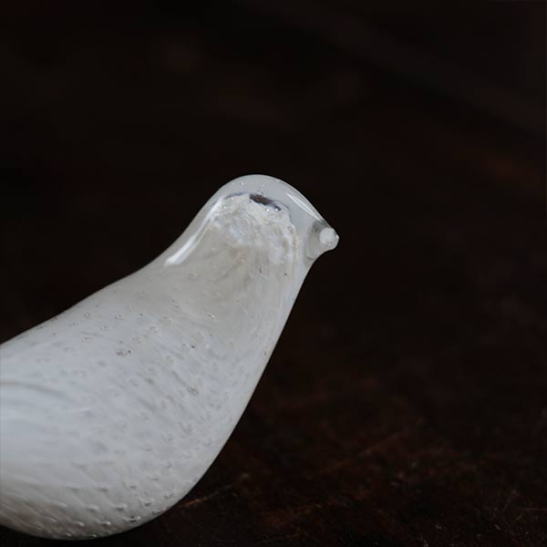 Vicke Lindstrand（ヴィッケ・リンドストランド）ガラスの鳥（白）