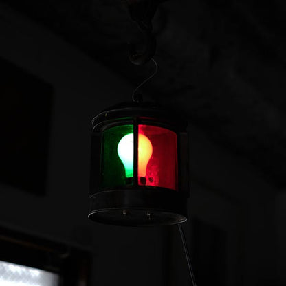 緑×赤の船舶照明 マリンランプ（電球E-26）