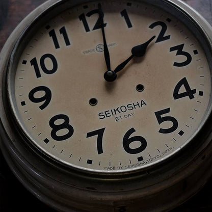 昭和初期 SEIKOSHA（精工舎）掛け時計 電池式クオーツムーブメント交換済み