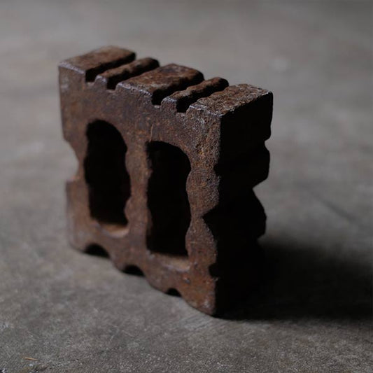 Rusty iron block