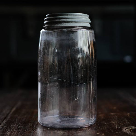 A slightly purple unknown mason jar