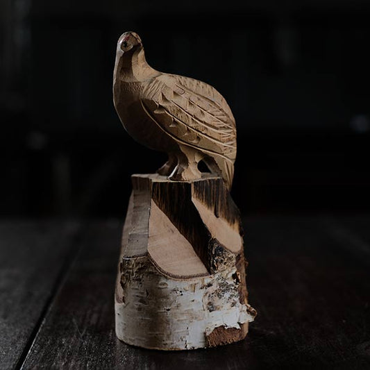 Wooden carved ptarmigan